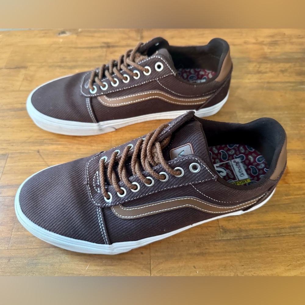 Vans Brown Old Skool Pro Tweed Men’s size 10.5 EUC Only worn 4-5 times